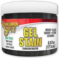 ECLECTIC UNICORN SPIT 5772010 Gel Stain and Glaze, Midnights Black, 6 fl-oz, Jar