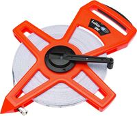 Crescent Lufkin PSFE300 Tape Measure, 300 ft L Blade, 3/4 in W Blade, Fiberglass Blade, ABS Case, Orange Case