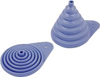 Chef Craft 21654 Collapsible Funnel, 5 in Dia, Plastic, Pack of 12