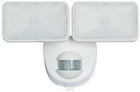 Heath Zenith HZ-7161-WH Motion Activated Security Light, 2-Lamp, LED Lamp, 400 Lumens, 5000 K Color Temp