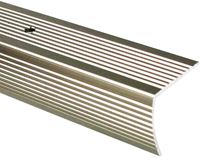 M-D 43880 Stair Edging, 73.63 in L, 2 in W, Aluminum, Pewter