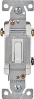 Eaton 1303-7W-10-L Toggle Switch, 15 A, 120 V, 3-Position, Push-In Terminal, Polycarbonate Housing Material, White