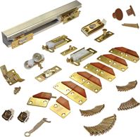 Johnson Hardware 100FD724 Panel Hardware Set, 72 in L Track, Top Mounting, For: 75 lb Bi-Fold Door