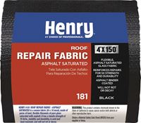 Henry HE181195 No-Groove Siding Panel, 150 ft L, 4 in W, Asphalt Saturated Glass, Black