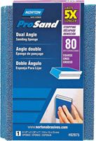 Norton ProSand 82075 Sanding Sponge, 4-1/2 in L, 2-7/8 in W, 80 Grit, Coarse, Aluminum Oxide Abrasive