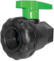 Green Leaf SU150E Ball Valve, 1-1/2 in Connection, Female NPT, 125 psi Pressure, Polypropylene Body