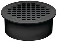 Oatey 43560 Floor Drain, 2 in, Snap-In, ABS Body, Black