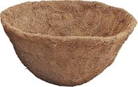 Landscapers Select T51451A-3L Planter Liner, 12 in Dia, 6.5 H, Round, Natural Coconut, Brown, Pack of 10