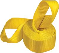 Keeper 02922 Recovery Strap, 15,000 lb, 2 in W, 20 ft L, Hook End, Nylon, Yellow