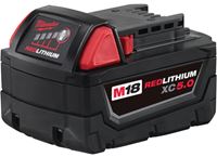 Milwaukee 48-11-1850 Rechargeable Battery Pack, 18 V Battery, 5 Ah