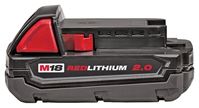 Milwaukee 48-11-1820 Rechargeable Battery Pack, 18 V Battery, 2 Ah, 1 hr Charging