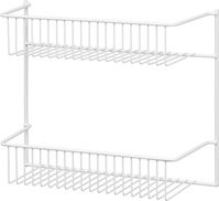 ClosetMaid 8002 Wall Rack, Steel, White, Pack of 6