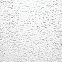 USG 4240 Ceiling Tile, 12 in L, 12 in W, Tivoli Pattern, Staple Flange Edge, Wood