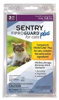 Sentry Fiproguard Plus 03164 Flea and Tick Squeeze-On, Liquid, Pleasant, 3 Count