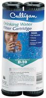 Culligan D-10A Drinking Water Filter, 5 um Filter, Carbon Impregnated Cellulose Filter Media