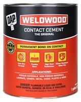 DAP 00273 Contact Cement, Liquid, Strong Solvent, Tan, 1 gal, Can, Pack of 4