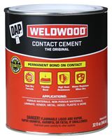 DAP 00272 Contact Cement, Liquid, Strong Solvent, Tan, 1 qt, Can
