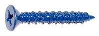 Midwest Fastener 09280 Screw, 1/4 in Thread, 1-3/4 in L, Flat Head, Phillips Drive, Blue Ruspert, 100 PK