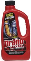 Drano Max Gel 00117 Clog Remover, Liquid, Natural, Bleach, 32 oz Bottle, Pack of 12