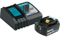 Makita BL1850BDC1 Battery and Charger Starter Pack, 18 V Output, 5 Ah, 45 min Charge, Battery Included: Yes