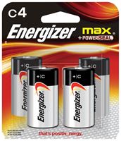 Energizer E93BP-4 Battery, 1.5 V Battery, 8 Ah, C Battery, Alkaline, Manganese Dioxide, Zinc, Rechargeable