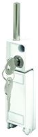 Prime-Line U 9919 Patio Door Lock, Different Key, Zinc, White, 3/16, 1/8, 1/4 in Thick Door