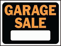 Hy-Ko Hy-Glo Series 3023 Identification Sign, Garage Sale, Fluorescent Orange Legend, Plastic, Pack of 10