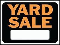 Hy-Ko Hy-Glo Series 3033 Identification Sign, Rectangular, YARD SALE, Fluorescent Orange Legend, Black Background, Pack of 10