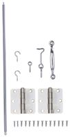 ProSource 41099-U-PS Hinge Set, Steel, Sliver, Zinc Plated, 22-Piece, For: Wood Screen Doors