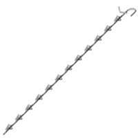 Southern Imperial R44-SWR-12 Wand Retailer, 12-Clip, Spring Steel, Galvanized