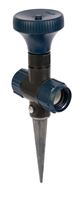 Gilmour 813403-1002 Adjustable Spot Sprinkler with Spike Base, 1250 ft, Metal/Plastic