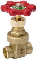 B & K ProLine Series 100-703NL Gate Valve, 1/2 in Connection, Sweat, 300/150 psi Pressure, Brass Body