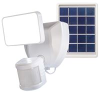 Heath Zenith HZconnect HW-9305-WH Solar Security Motion Light, 120 V, 1-Lamp, LED Lamp, 1000 Lumens, White Fixture