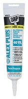 DAP ALEX PLUS 18128 Acrylic Latex Caulk with Silicone, White, -20 to 180 deg F, 5.5 fl-oz Squeeze Tube