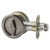 Kwikset 33515A RND Privacy, Antique Nickel, 2-3/8 in Backset