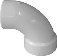 Canplas 192453L Sanitary Street Pipe Elbow, 3 in, Spigot x Hub, 90 deg Angle, PVC, White