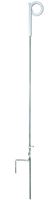 Zareba PTP39A Pigtail Step-In Fence Post, 4 ft OAH, Plastic/Steel, Silver