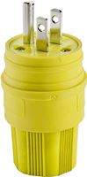 Eaton Wiring Devices 14W47-K Electrical Plug, 2 -Pole, 15 A, 125 V, IP66, NEMA: NEMA 5-15, Yellow