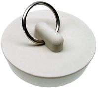 Danco 80228 Drain Stopper, Rubber, White, For: 1-5/8 in Drain, Universal Sink