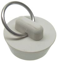 Danco 80223 Drain Stopper, Rubber, White, For: 1 in Drain, Universal Kitchen or Bathroom Sinks
