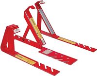 Qualcraft 2501 Fixed Roof Bracket, Adjustable, Steel, Red, Powder-Coated, For: 12/12 Fixed Pitch Roofs