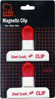 Chef Craft 20858 Magnetic Mini Clip, 3 in W, Red/White