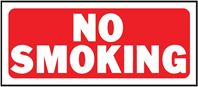 Hy-Ko 23003 Fence Sign, Rectangular, NO SMOKING, White Legend, Red Background, Plastic, 14 in W x 6 in H Dimensions, Pack of 5