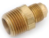 Anderson Metals 754048-0402 Connector, 1/4 x 1/8 in, Flare x MPT, Brass, Pack of 10