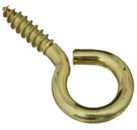 National Hardware N119-362 Screw Eye, #8, 1/2 in L Thread, 1-5/8 in OAL, Brass