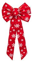 Holidaytrims 6083 Christmas Specialty Decoration, 1 in H, Snowflakes, Velvet, Red/White, Pack of 12
