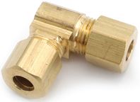 Anderson Metals 750065-04 Tube Union Elbow, 1/4 in, 90 deg Angle, Brass, 300 psi Pressure, Pack of 5