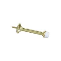 National Hardware N199-372 Door Stop, 3 in Projection, Die-Cast Zinc/Rubber, Brass