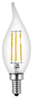 Feit Electric BPCFC40/927CA/FIL/2 LED Bulb, Decorative, Flame Tip Lamp, 40 W Equivalent, E12 Lamp Base, Dimmable, Clear, 2/PK