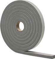 M-D 02238 Foam Tape, 1/4 in W, 17 ft L, 1/8 in Thick, PVC, Gray